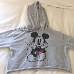 Mickey Mouse Cropped Hoodie